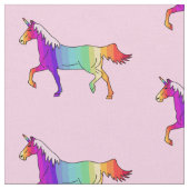 Rainbow Unicorn / Fabric voor kinderen Stof (Close Up)