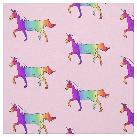 Rainbow Unicorn / Fabric voor kinderen Stof (Swatch)