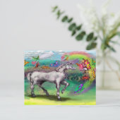 Rainbow Unicorn Faeries Briefkaart (Staand voorkant)