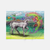 Rainbow Unicorn Faeries Fleece Deken (Voorkant (Horizontaal))