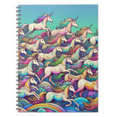 Rainbow Unicorn Fantasy Art Notitieboek (Voorkant)