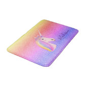 Rainbow Unicorn Faux Glitter Girls - Gepersonalise Badmat (Gekanteld)