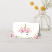 Rainbow Unicorn Food Tent Label Verjaardagsfeest Plaatskaartje (Achterkant)