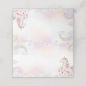 Rainbow Unicorn Food Tent Place Card Plaatskaartje (Buitenkant ongevouwen)