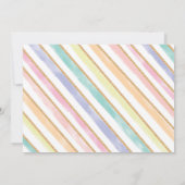 Rainbow Unicorn Foto Birthday Party Invitation Kaart (Achterkant)