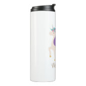 Rainbow Unicorn, gepersonaliseerd Thermosbeker (Gedraaid links)
