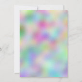 Rainbow Unicorn Gezicht Verjaardagsfeest Uitnodigi Kaart (Achterkant)