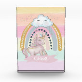 🦄 Rainbow Unicorn Girl Fotoblokken (Voorkant)