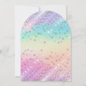 Rainbow Unicorn Girl Magical Birthday Party Kaart (Achterkant)