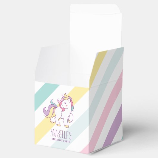 Rainbow Unicorn Girls Birthday Bedankdoosjes (Geopend)