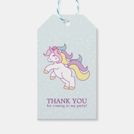 Rainbow Unicorn Girls Birthday Cadeaulabel