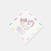Rainbow Unicorn Girls Birthday Servetten (Hoek)