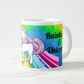 Rainbow Unicorn Girl's Cup Persoonlijke NAAM Mok (Voorkant rechts)