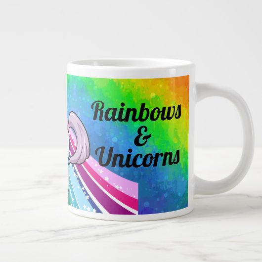 Rainbow Unicorn Girl's Cup Persoonlijke NAAM Mok (Rechts)