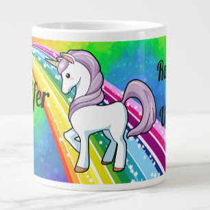 Rainbow Unicorn Girl's Cup Persoonlijke NAAM Mok