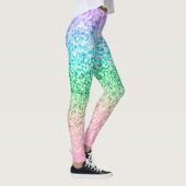 Rainbow Unicorn Glitter 1 (Faux Glitter) #pastel Leggings (Rechts)