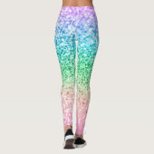 Rainbow Unicorn Glitter 1 (Faux Glitter) #pastel Leggings (Achterkant)