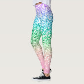 Rainbow Unicorn Glitter 1 (Faux Glitter) #pastel Leggings (Links)