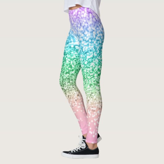 Rainbow Unicorn Glitter 1 (Faux Glitter) #pastel Leggings (Links)