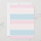 Rainbow Unicorn Glitter 1e verjaardag uitnodiging (Achterkant)