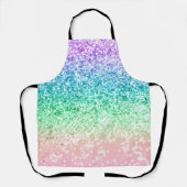 Rainbow Unicorn Glitter 4 Schort (Voorkant)