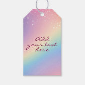 Rainbow Unicorn Glitter Cadeaulabel (Voorkant)
