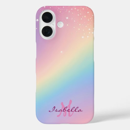 Rainbow Unicorn Glitter Case-Mate iPhone Case (Achterkant)