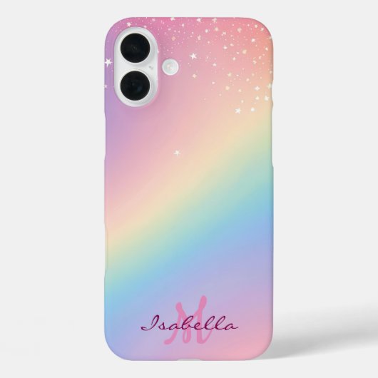 Rainbow Unicorn Glitter Case-Mate iPhone Case (Achterkant)