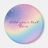 Rainbow Unicorn Glitter Magneet (Voorkant)