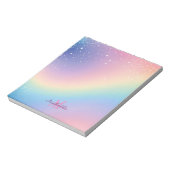 Rainbow Unicorn Glitter Notitieblok (Linkerzijde)