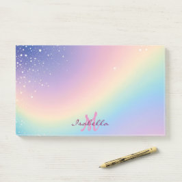 Rainbow Unicorn Glitter Post-it® Notes