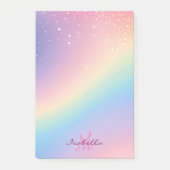 Rainbow Unicorn Glitter Post-it® Notes (Voorkant)