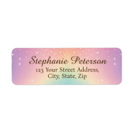 Rainbow Unicorn Glitter Retouradres Etiket