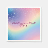 Rainbow Unicorn Glitter Servet (Voorkant)