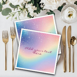 Rainbow Unicorn Glitter Servet