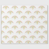 Rainbow Unicorn Glitter Wrapping Paper Cadeaupapier (Vlak)