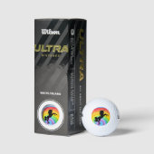 RAINBOW UNICORN GOLF BALLS GOLFBALLEN (Verpakking)