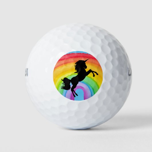 RAINBOW UNICORN GOLF BALLS GOLFBALLEN (Voorkant)