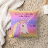 Rainbow Unicorn Greatest Granddochter Kussen (Deken)
