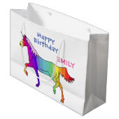Rainbow Unicorn Groot Cadeauzakje (Voorkant Gekanteld)
