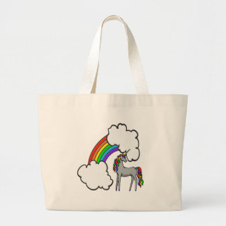 Rainbow Unicorn Grote Tote Bag