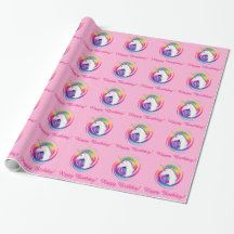 Rainbow Unicorn Happy Birthday