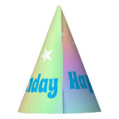 Rainbow Unicorn Happy Birthday Party Pet Feesthoedjes (Achterkant)