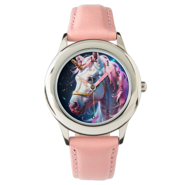 Rainbow Unicorn Horloge (Voorkant)