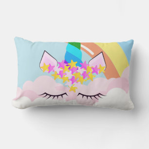 Rainbow Unicorn in de Sky Toddler Lumbar Pillow Kussen