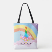 Rainbow Unicorn in de Sky Toddler Tote Bag (Achterkant)