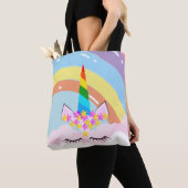 Rainbow Unicorn in de Sky Toddler Tote Bag (Dichtbij)