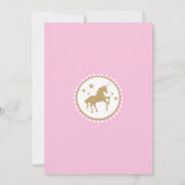 Rainbow Unicorn Invitation Birthday Party nodigt u Kaart (Achterkant)