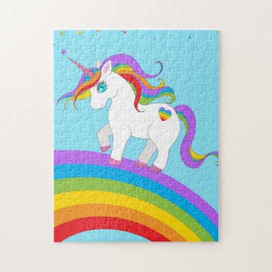 RAINBOW UNICORN JIGSAW PUZZLE LEGPUZZEL (Verticaal)