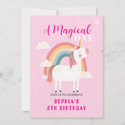 Rainbow Unicorn Kaart (Voorkant)